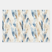 Blue Cream Zee Zand Abstract Inpakpapier Vel (Voorkant 3)