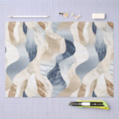 Blue Cream Zee Zand Abstract Tissuepapier (Craft)