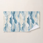 Blue Cream Zee Zand Ocean Waves Bad Handdoek (Handdoek)