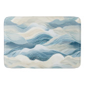 Blue Cream Zee Zand Ocean Waves Badmat (Voorkant)