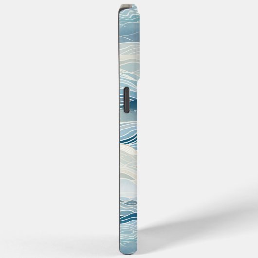 Blue Cream Zee Zand Ocean Waves Case-Mate iPhone Case (Achterkant / Rechts)