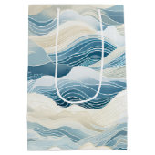 Blue Cream Zee Zand Ocean Waves Medium Cadeauzakje (Achterkant)