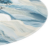 Blue Cream Zee Zand Ocean Waves Snijplank (Hoek)