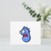 Blue Creature Briefkaart (Staand voorkant)