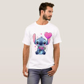 Blue Creature Love Tee – Whimsical Character Shirt (Voorkant volledig)