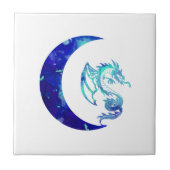Blue Crescent Moon and Dragon Tegeltje (Voorkant)