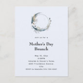 Blue Crescent Moon Moederdag Brunch Uitnodiging Briefkaart (Voorkant)