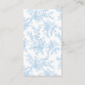 Blue Crest Bunny Baby Boy Douche Luier Raffle Informatiekaartje (Achterkant)