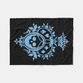 Blue Crest met Skull en Cardsuit Fleece Blanket Deken (Voorkant (Horizontaal))