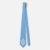 Blue Crest met Skull en Cardsuit Stropdas (Voorkant)