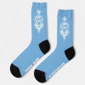 Blue Crest met sokken van de schedel en de trainin (Links)