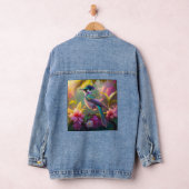 Blue Crested Rainbow Gevleugelde Sunbird Fantasy B Denim Jacket (Hangar)