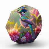 Blue Crested Rainbow Gevleugelde Sunbird Fantasy B Fotoblokken (Links)