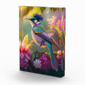 Blue Crested Rainbow Gevleugelde Sunbird Fantasy B Fotoblokken (Rechts)
