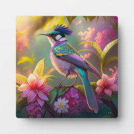 Blue Crested Rainbow Gevleugelde Sunbird Fantasy B Fotoplaat