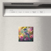 Blue Crested Rainbow Gevleugelde Sunbird Fantasy B Magneet (Insitu (Vaatwasser))