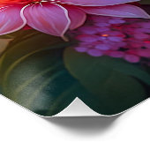 Blue Crested Rainbow Gevleugelde Sunbird Fantasy B Perfect Poster (Hoek)