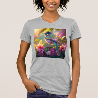 Blue Crested Rainbow Gevleugelde Sunbird Fantasy B T-shirt