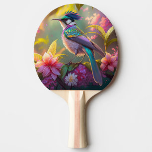 Blue Crested Rainbow Gevleugelde Sunbird Fantasy B Tafeltennisbatje