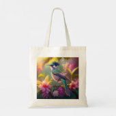 Blue Crested Rainbow Gevleugelde Sunbird Fantasy B Tote Bag (Achterkant)