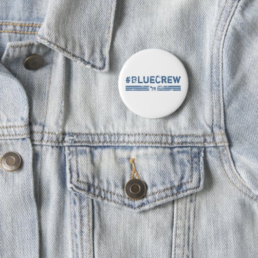Blue Crew Democraat Ronde Button 5,7 Cm (In situ)