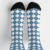 Blue Crey Argyle Pattern Crew Sokken (Top)