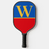 Blue Crimson College Monogram Pickleball Paddle (Achterkant)