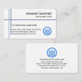 Blue Crisscross Lines Import Export Visitekaartje (Voorkant / Achterkant)