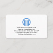 Blue Crisscross Lines Import Export Visitekaartje (Achterkant)