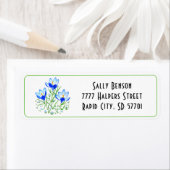 Blue Crocus Adresetiketten Etiket (Insitu)