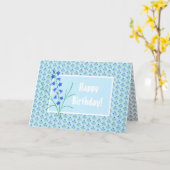 Blue Crocus Flowers Folded Wenskaart Kaart (Gele Bloem)