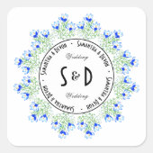 Blue Crocus Round Sticker (Voorkant)