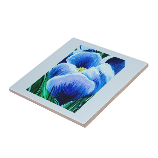 Blue Crocus Tegel Tegeltje (Zijkant)