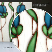 Blue Crocus Wall Decor Art Nouveau Art Deco Tegeltje