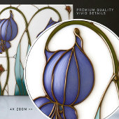Blue Crocus Wall Decor Art Nouveau Art Deco Tegeltje