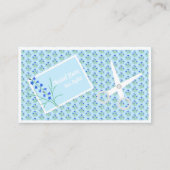 Blue Crocuses Hair Stylist Visitekaartje Contactkaartje (Voorkant)