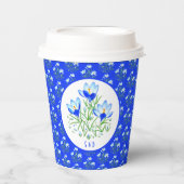 Blue Crocuses Wedding Papieren Bekers (Voorkant)