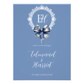 Blue Croquette Geïnspireerd Wedding Welkom Teken Foto Afdruk (Voorkant)