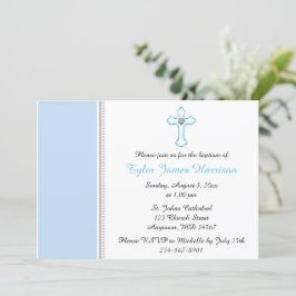 Blue Cross Baby Baptism / Christening Kaart