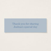 Blue Cross Baptism Klein Label Mini Visitekaartjes (Achterkant)