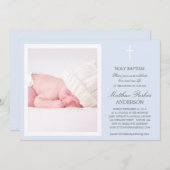 BLUE CROSS | BAPTISME-INVITATIE KAART (Voorkant / Achterkant)