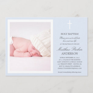 BLUE CROSS   BAPTISME-INVITATIE KAART