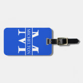Blue Cross Bar LR Monogram Bagagelabel (Voorkant horizontaal)