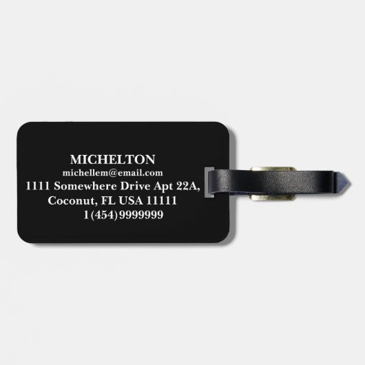 Blue Cross Bar LR Monogram Bagagelabel (Achterkant horizontaal)