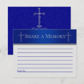 Blue Cross Christelijk Deel een geheugen Uitnodiging Briefkaart (Voorkant / Achterkant)