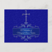 Blue Cross Christelijk Deel een geheugen Uitnodiging Briefkaart (Achterkant)