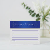 Blue Cross Christelijk Deel een geheugen Uitnodiging Briefkaart (Staand voorkant)