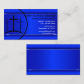 Blue Cross Church pastor of Deacon Visitekaartje (Voorkant / Achterkant)