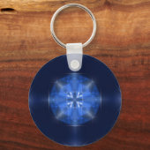 Blue Cross Design Tegel door CGB Digital Art.png Sleutelhanger (Voorkant)