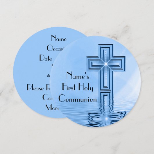 Blue Cross First Heilige Communauteit Uitnodiging (Voorkant / Achterkant)